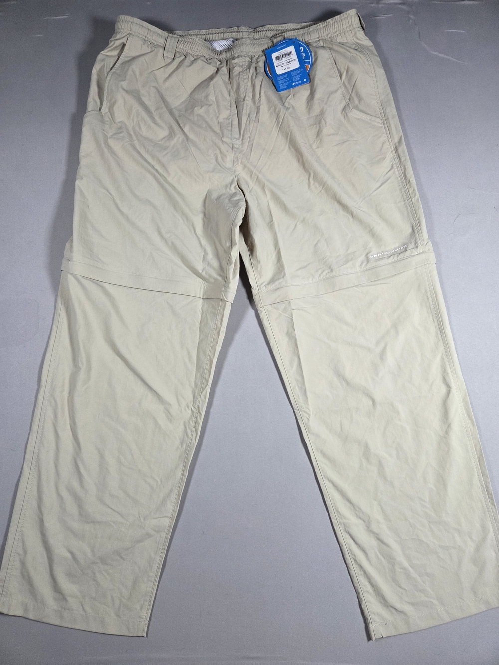 Columbia Men's PFG Lightweight Convertible Fishing Pants Beige Sz XL UPF 50 New